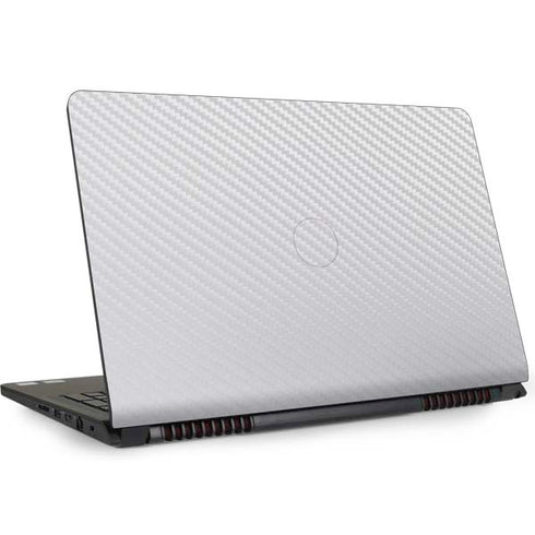 White Carbon Fiber Specialty Texture Material Dell Inspiron Skin